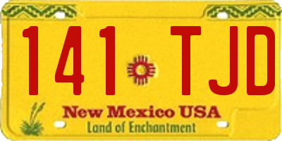 NM license plate 141TJD