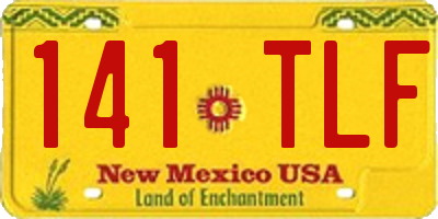 NM license plate 141TLF