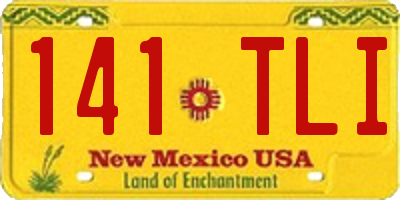 NM license plate 141TLI