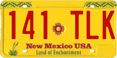 NM license plate 141TLK