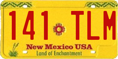 NM license plate 141TLM