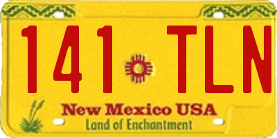 NM license plate 141TLN