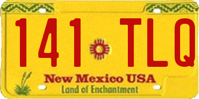 NM license plate 141TLQ