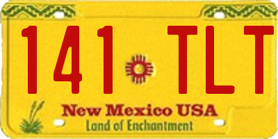 NM license plate 141TLT