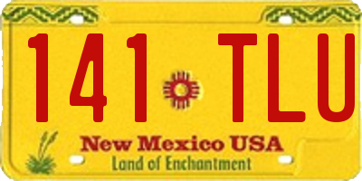 NM license plate 141TLU