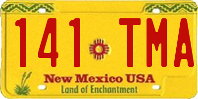 NM license plate 141TMA
