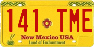 NM license plate 141TME