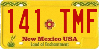 NM license plate 141TMF