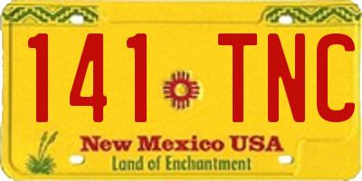 NM license plate 141TNC