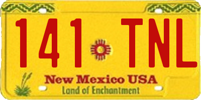 NM license plate 141TNL