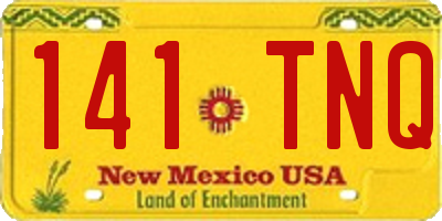 NM license plate 141TNQ