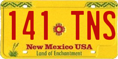 NM license plate 141TNS