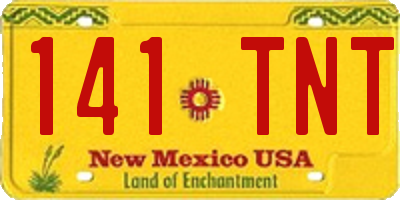 NM license plate 141TNT