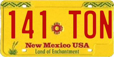 NM license plate 141TON