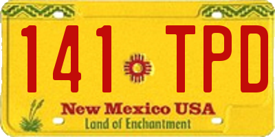 NM license plate 141TPD