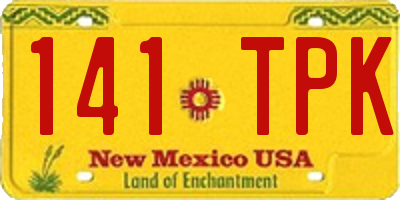 NM license plate 141TPK