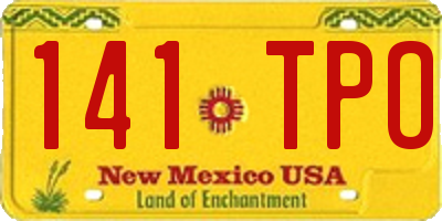NM license plate 141TPO