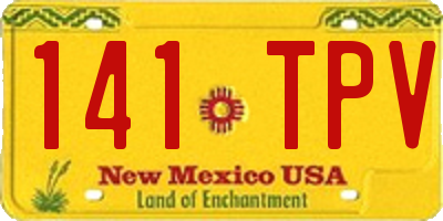 NM license plate 141TPV