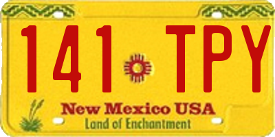 NM license plate 141TPY