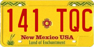 NM license plate 141TQC