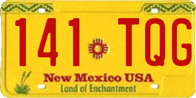 NM license plate 141TQG