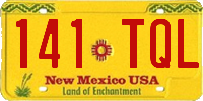 NM license plate 141TQL