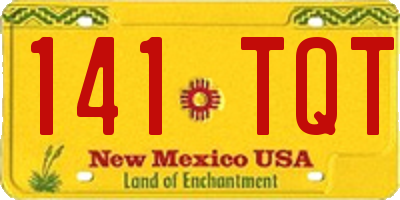 NM license plate 141TQT