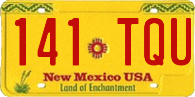NM license plate 141TQU