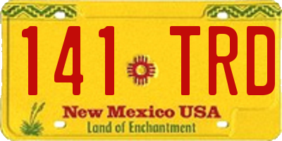 NM license plate 141TRD