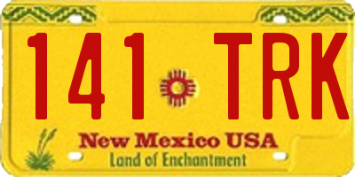 NM license plate 141TRK