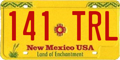 NM license plate 141TRL