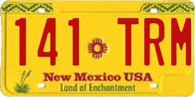 NM license plate 141TRM