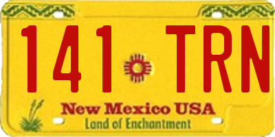 NM license plate 141TRN