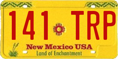 NM license plate 141TRP