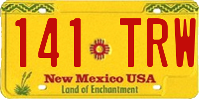NM license plate 141TRW