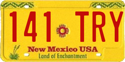 NM license plate 141TRY