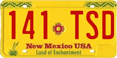 NM license plate 141TSD
