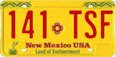 NM license plate 141TSF
