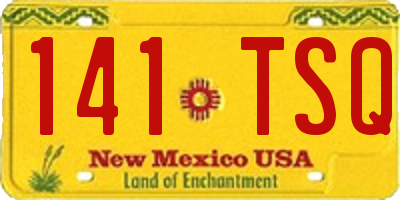 NM license plate 141TSQ