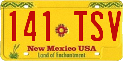 NM license plate 141TSV