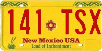 NM license plate 141TSX