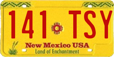 NM license plate 141TSY