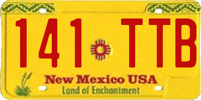 NM license plate 141TTB