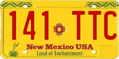 NM license plate 141TTC