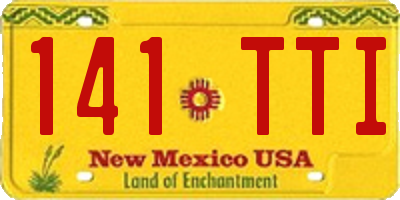 NM license plate 141TTI