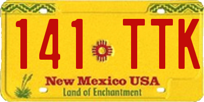 NM license plate 141TTK