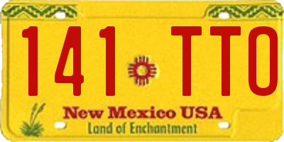 NM license plate 141TTO