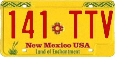 NM license plate 141TTV