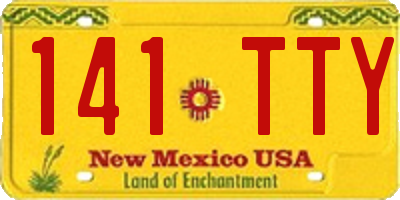 NM license plate 141TTY
