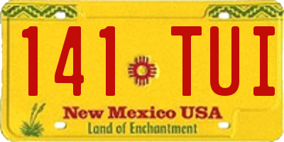 NM license plate 141TUI